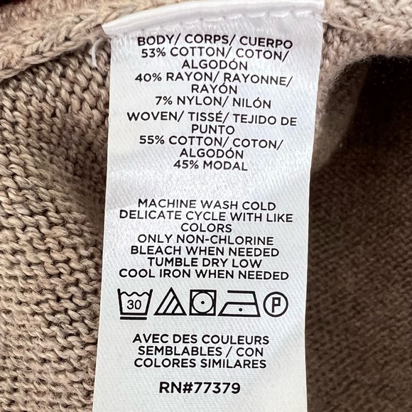 Ann Taylor Faux Layered Y2K Tan Sweater Vest with White shirt, XS - Picture 9 of 12